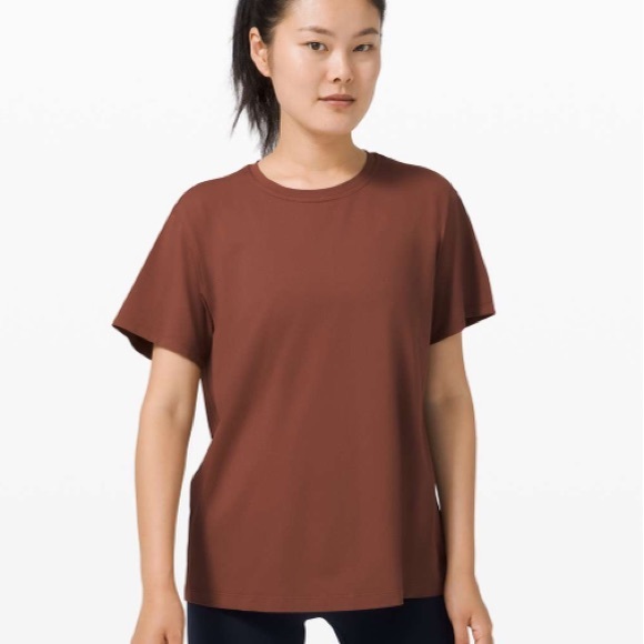 Lululemon All Yours Short Sleeve  Train Tee in Ancient Copper  8 NWOT - Picture 3 of 8